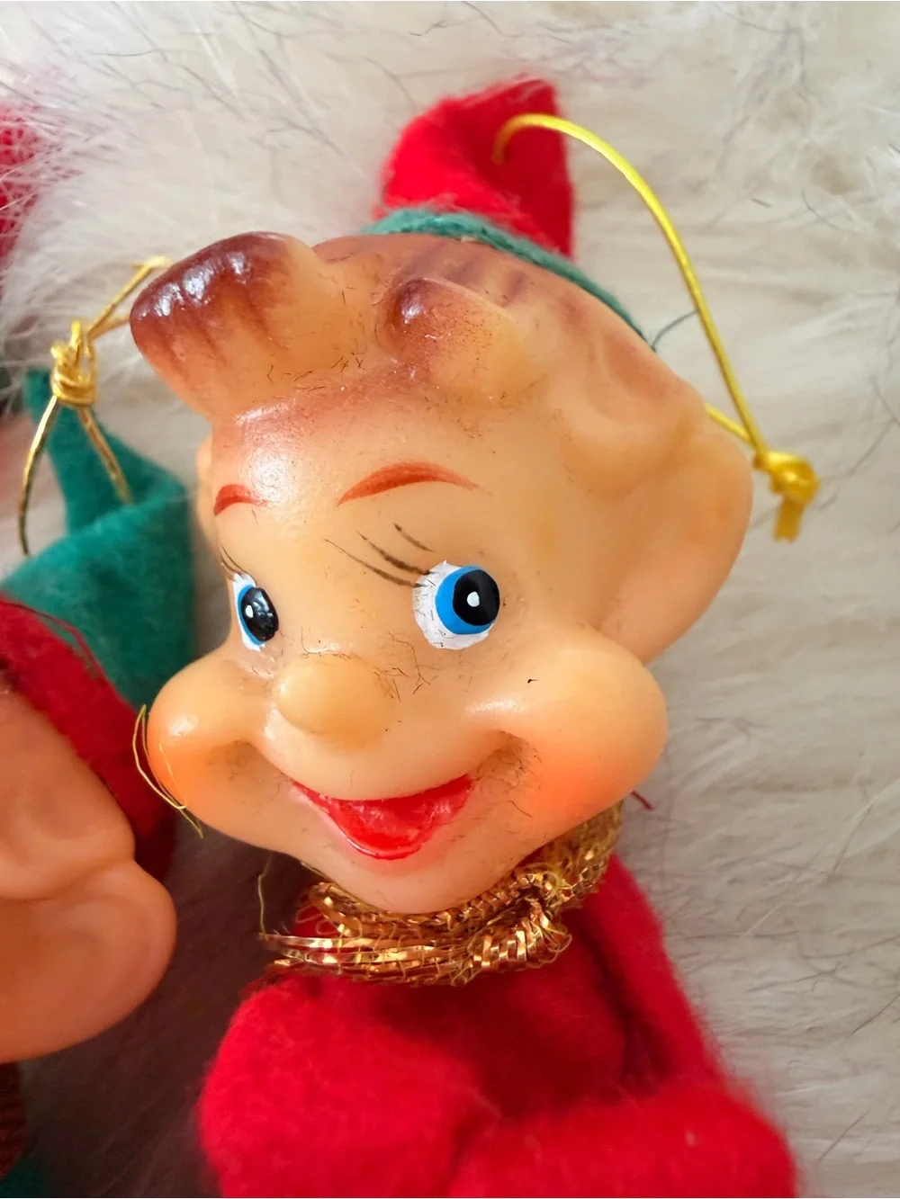 ‘Knee Hugger’ Elves- Mid Century Ornament (set of 3)